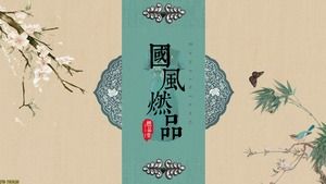 Diseño de vestuario Cheongsam y tema de promoción cultural Plantilla ppt de estilo chino