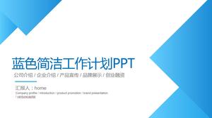 Triângulo simples azul ano novo modelo de plano de trabalho PPT