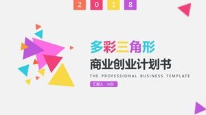 Figură geometrică triunghi colorat vibrant, startup șablon plan de afaceri