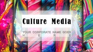 Salpicaduras de inyección de tinta colisión color pintura al óleo estilo cultura medios de comunicación empresa ppt plantilla