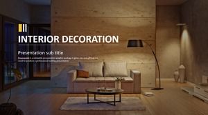 Tall and big interior decoration company profile and product promotion ppt template