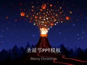 ภูเขาไฟระเบิดของขวัญคริสต์มาส - Merry Christmas Christmas ppt template