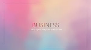 Brumoso fondo colorido minimalista estilo iOS plantilla minimalista de negocios ppt