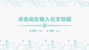 Thin line shading background beautiful lace élégant blue small fresh paper summary report ppt template