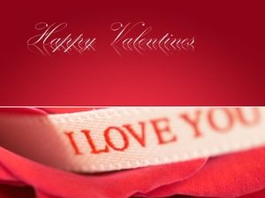 Love roses LOVE YOU 5 Valentine's Day background pictures ppt template