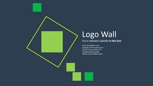 Cubes Flat Flat Atmospheric Work Summary Report PPT-Vorlage (3 Farben 6 Sätze)