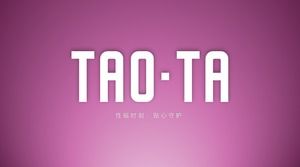 简约时尚大气TAOTA产品发布ppt模板