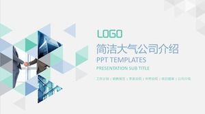 Triangle art creative cover concise atmosphere company presentation ppt template