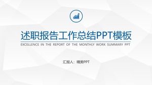 Elegante triângulo baixo cinza fundo azul cinza minimalista relatório relatório trabalho resumo relatório modelo ppt