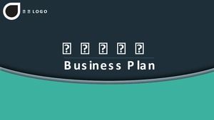 Плоский простой и понятный атмосфера бизнес-план плана общего шаблона PPT