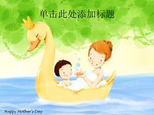 Feliz dia das mães cartoon anime dia das mães ppt templatem