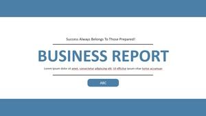 Templat ringkasan laporan bisnis flat biru klasik bisnis minimalis
