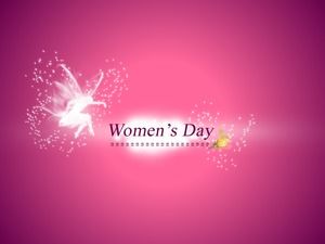 Happy women's Day simple and beautiful women's day blessing greeting card ppt template
