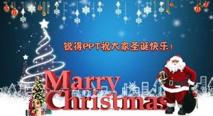 ثلجي سانتا كلوز إعطاء هدايا عيد الميلاد قالب المعايدة بطاقة ppt الموسيقى