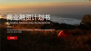 Modello ppt del piano aziendale di avvio di finanziamento di roadshow di finanziamento
