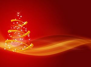 美丽的抽象圣诞树耀眼的节日红色圣诞节ppt模板