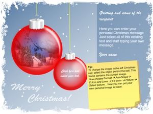 Modello dinamico di ppt della cartolina d'auguri di auguri di Natale
