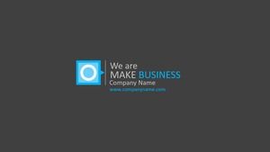 Blue gray flat general business ppt template with self-filled content