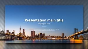 Projection design element European and American style beautiful business ppt template