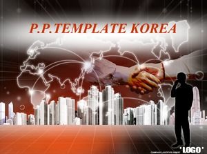 قالب PPT التعاون التجاري التجاري العالمي