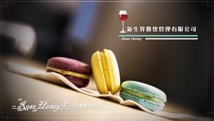 Présentation de société de gestion de thé-restaurant de dessert de café et modèle de ppt de promotion spéciale