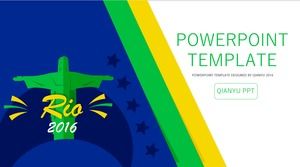 Plantilla ppt de tema de los Juegos Olímpicos de Río 2016 simple y fresca y vibrante
