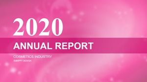 Beauty beauty cosmetics market analysis report pink fashion ppt template