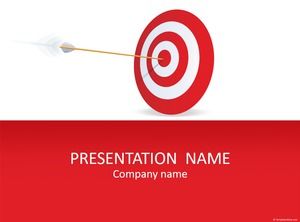 Three sets of arrows business theme ppt template with dart hitting bullseye