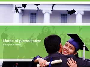 Teacher and student farewell to thesis ppt template