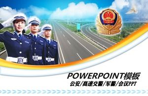Highway traffic police work meeting ppt template