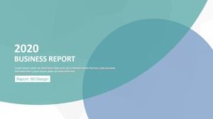 Simple flat elegant blue business work report ppt template