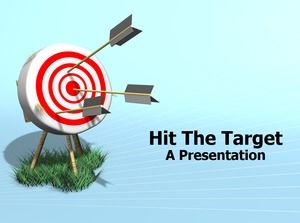 Arrow hit target bullseye business ppt template