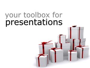Holiday gift box simple ppt template
