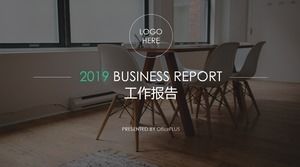 Wykwintny minimalistyczny szablon raportu ppt z prac biznesowych 2019