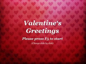 Valentine's Day beautifully animated greeting card ppt template (16 photos)