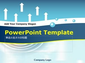 Upward trend arrow-multi-chart ppt template suitable for sales report