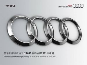 Résumé annuel du service marketing régional d'Audi Automotive et modèle de plan ppt pour l'année prochaine