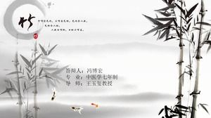 Bamboo rhyme ink chinese style ppt template