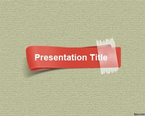 Red Strip PowerPoint Template