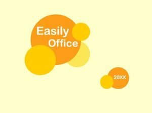 Kreative minimalistische frische Geschäfts-ppt-Schablone des orangefarbenen Kreises