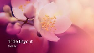 Warm flower background light purple ppt template