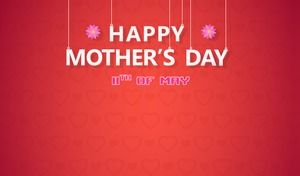 Plantilla de tarjeta de felicitación dinámica de música PPT de mamá te amo - Día de la madre