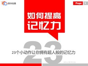 有助于改善记忆力的23个小动作ppt模板