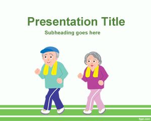 Elderly Athletes PowerPoint Template