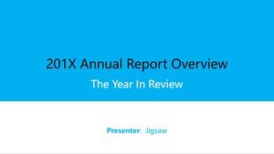 Concise and exquisite corporate year-end summary ppt template