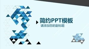 Треугольник мозаика цветовая разница трехмерный творческий синий простой бизнес практический шаблон PPT