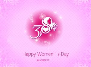 Женщины любят красивые 8 марта женский день фиолетовый ппт шаблон