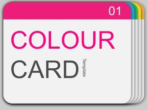 컬러 샘플 카드 컬러 ​​카드 창조적 인 유럽과 미국 스타일의 ppt 템플릿