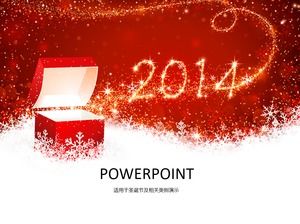 Festive red christmas ppt template