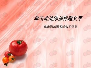 Modelo de ppt de frutas vegetais de tomate
